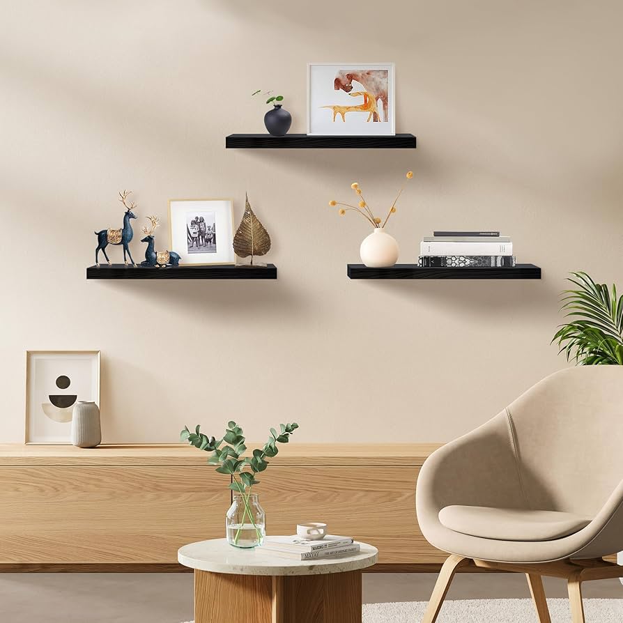 Amazon.com: Upassion Floating Shelves for Wall Set of 3, 36